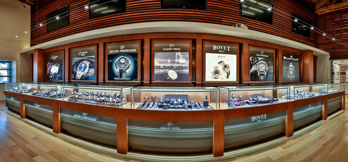The interior of a watch store