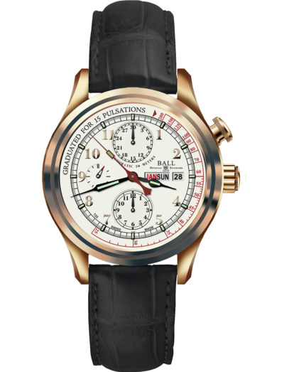 Ball Trainmaster Doctor's Chronograph CM1032D-PG-L1J-WH
