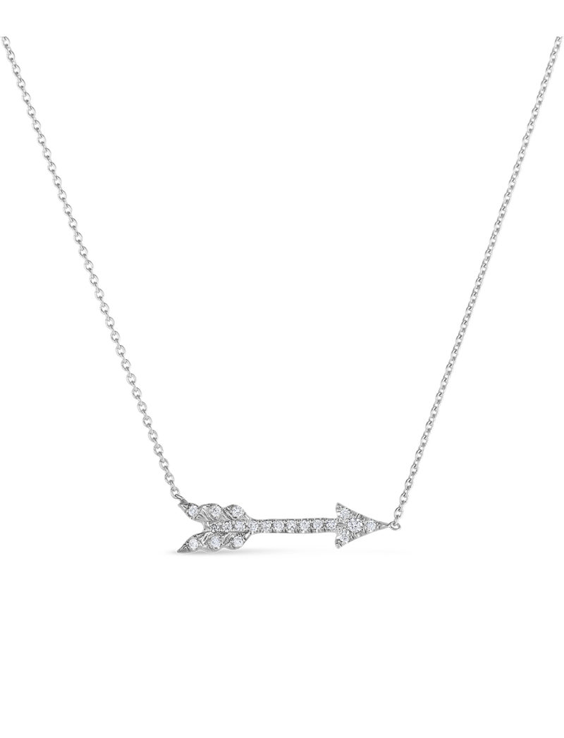18kt Arrow Necklace with Diamonds