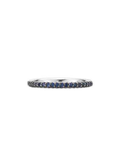 Roberto Coin Classic Diamond Eternity Band Ring with Sapphires 000431aw65bs