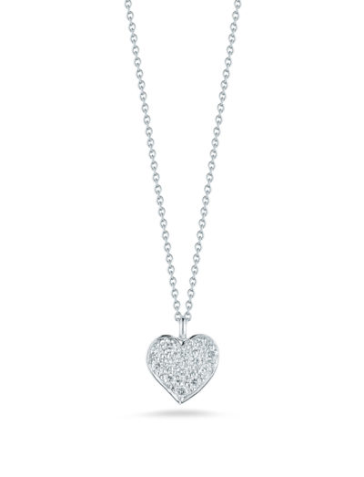 Roberto Coin Tiny Treasures Heart Pendant with Diamonds 000876AWCHX0