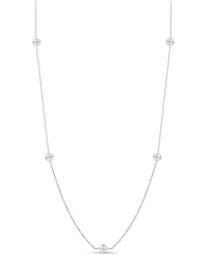 Roberto Coin Diamonds by the Inch Necklace with 7 Diamond Stations 001347AWCHD0