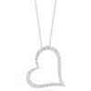 Roberto Coin Tiny Treasures Slanted Heart Pendant with Diamonds 001443AWCHX0