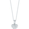 Roberto Coin Tiny Treasures Puffed Heart Pendant with Diamonds 001550AWCHXX