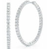 Roberto Coin Perfect Diamond Hoops Large Inside Outside Diamond Hoop Earrings 001615AWERX0