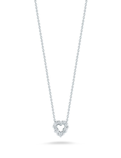 Roberto Coin Tiny Treasures Heart Pendant with Diamonds 001616AWCHX0