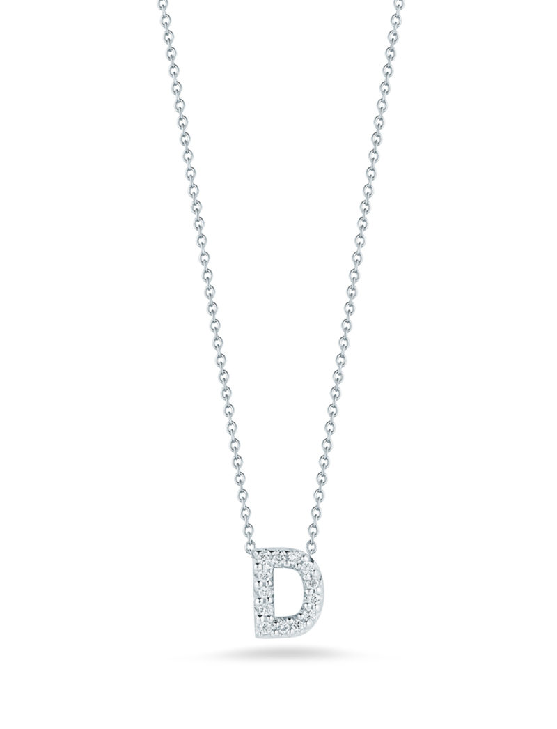 Roberto Coin Love Letter D Pendant with Diamonds