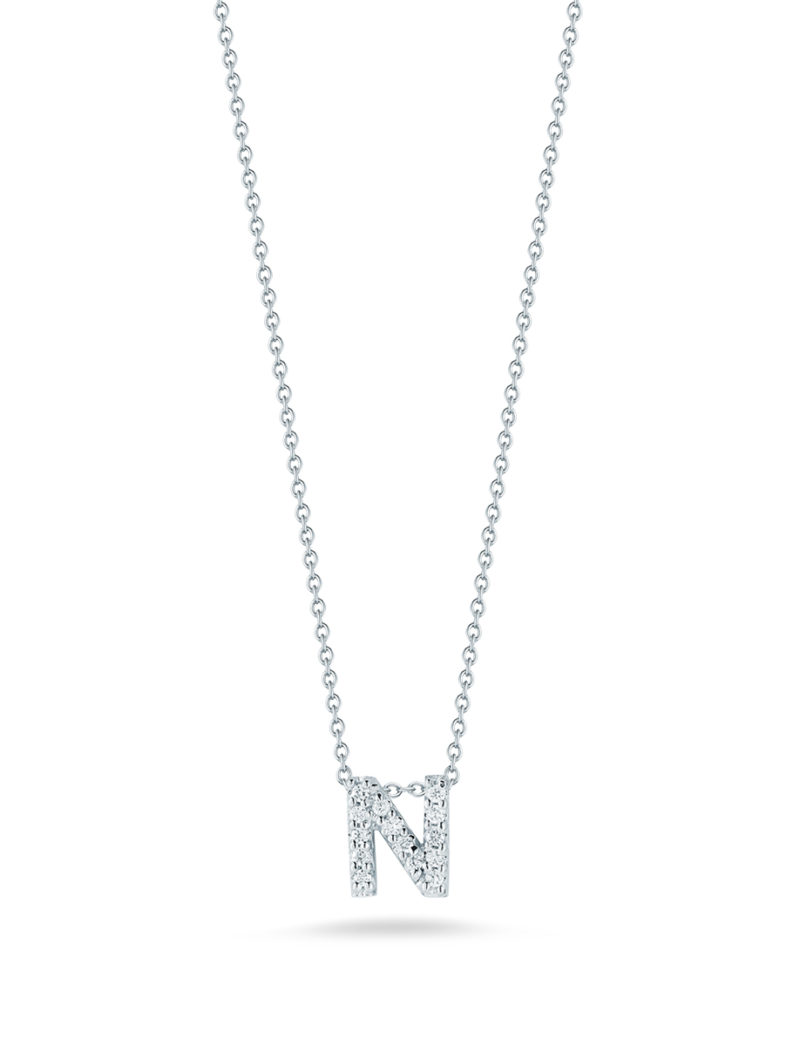 Love Letter N Pendant with Diamonds
