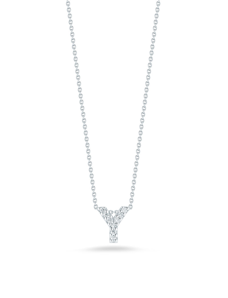 Roberto Coin Love Letter Y Pendant with Diamonds