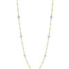 Roberto Coin Diamonds by the Inch Dogbone Chain Necklace with Diamond Stations 001824AJ18X0
