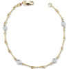 Roberto Coin Diamonds by the Inch Dogbone Chain Bracelet with Diamond Stations 001824AJLBX0
