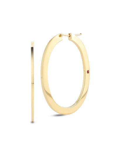 Roberto Coin Perfect Gold Hoops Small Oval Hoop Earrings 199001AYER00