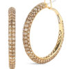 Roberto Coin Fantasia Hoop Earrings with Brown Diamonds 211537AYERBD