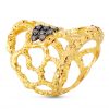 Roberto Coin Tanaquilla Cuff Ring with Brown Diamonds 273760AY70XB Side
