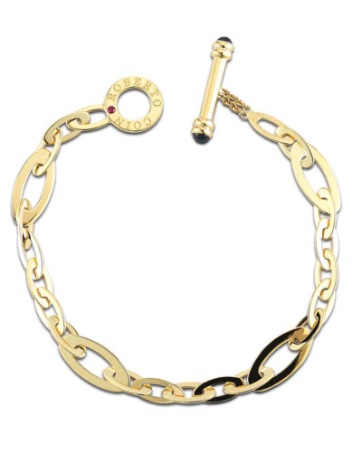 Roberto Coin Designer Gold Chic and Shine Small Link Bracelet 295026AYLBS0