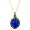 Roberto Coin Haure Couture Art Deco Drop Pendant with Lapis and Tsavorite 3304892AYCHJ