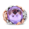 Roberto Coin Garden Cabochon Ring with Amethyst and Diamonds 378125AH65JX