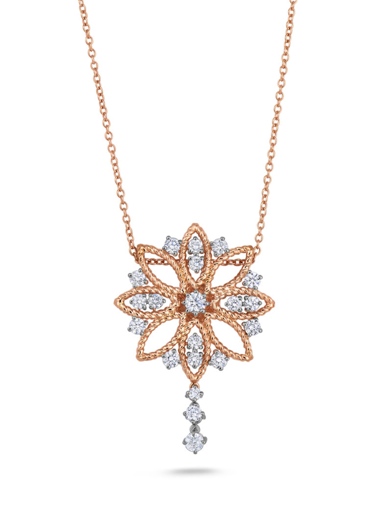 Flower Pendant with Diamonds