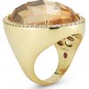 Roberto Coin Cocktail Ring with Diamonds and Crystal 473404AYLRDJ Side