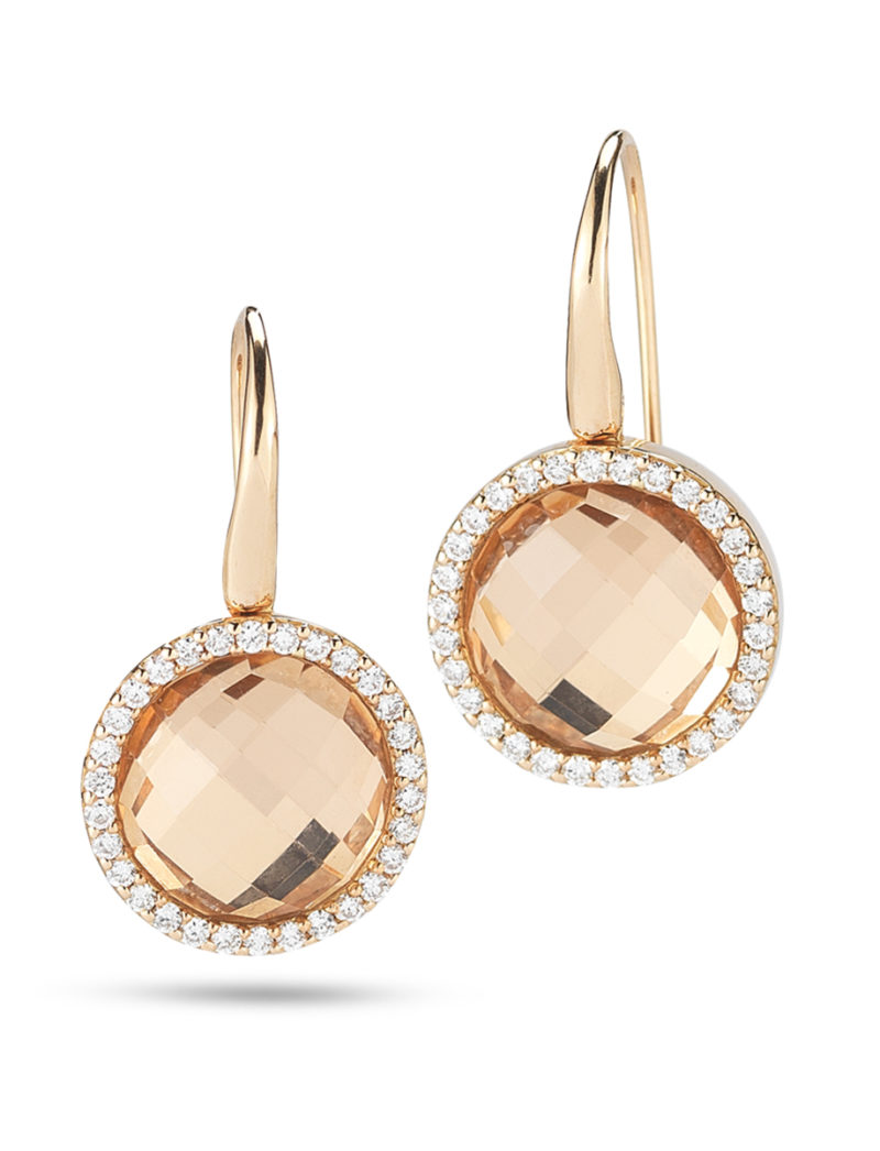 Earrings with Diamonds and Crystal