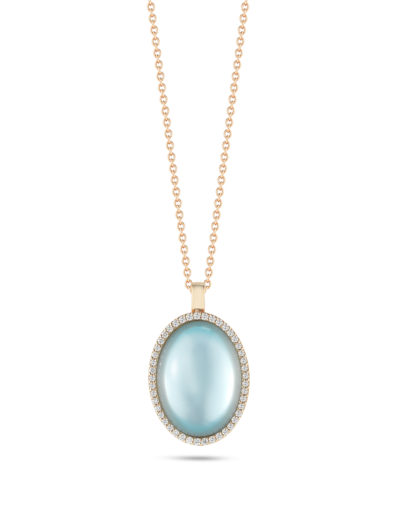 Roberto Coin Cocktail Pendant with Diamonds, Topaz, and Mother of Pearl 473557AXCHJX