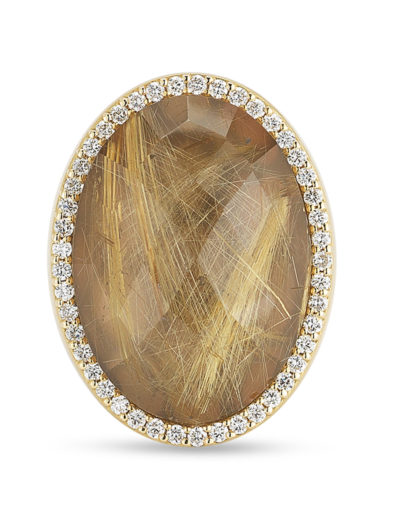 Roberto Coin Cocktail Ring with Diamonds, Quartz, and Mother of Pearl 473598AY65JX