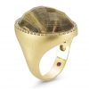Roberto Coin Cocktail Ring with Diamonds, Quartz, and Mother of Pearl 473598AY65JX Side