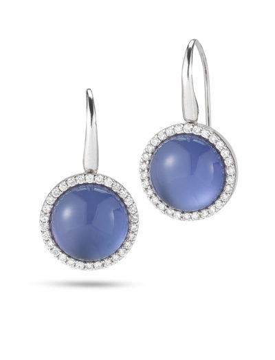 Roberto Coin Cocktail Earrings with Diamonds, Amethyst, and Mother of Pearl 473644AWERJX