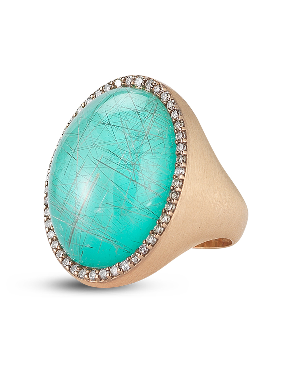 Roberto Coin Cocktail Ring with Brown Diamonds and Agate | Feldmar ...