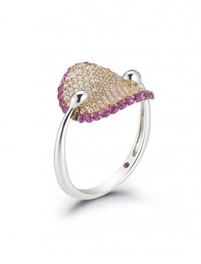 Roberto Coin Fantasia Ring with Diamonds and Sapphires 488111AH65XP