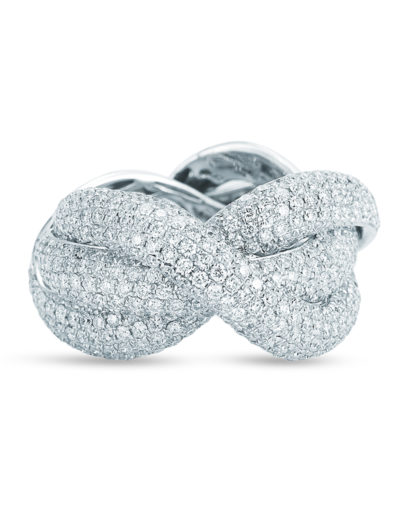 Roberto Coin Fantasia Twist Ring with Diamonds 518019AW65D0