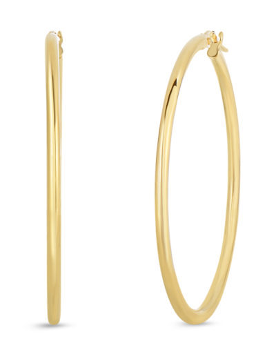 Roberto Coin Perfect Gold Hoops Large Round Hoop Earrings 556023AYER00