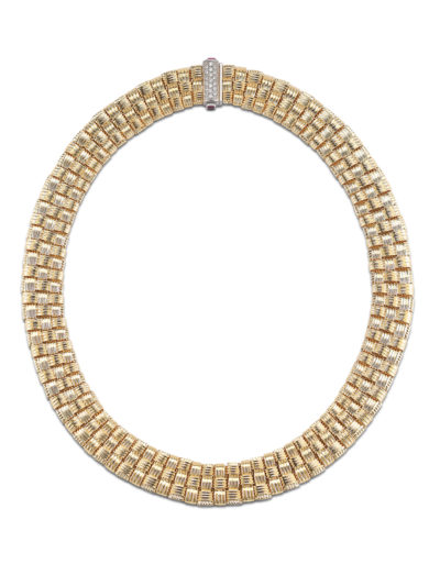 Roberto Coin Appassionata 3 Row Necklace with Diamond Clasp 639013AJCHD0