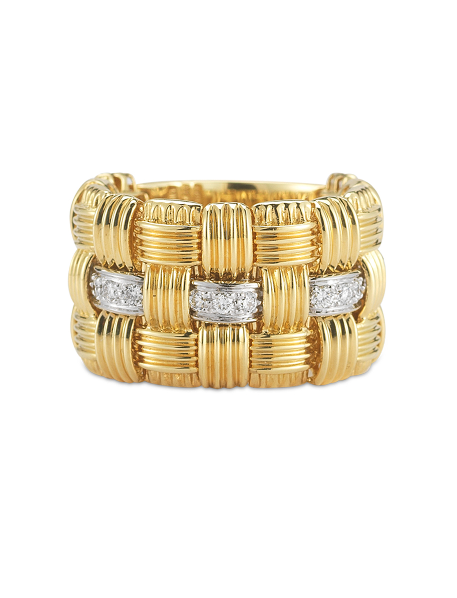 Roberto Coin Appassionata 3 Row Ring with Diamonds | Feldmar Watch Co.