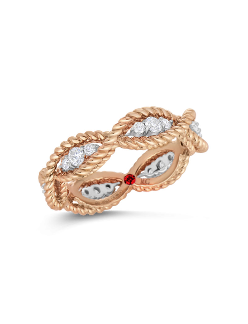 1 Row Ring with Diamonds