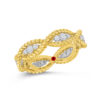 Roberto Coin New Barocco 1 Row Ring with Diamonds 7771066AJ65X