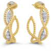 Robert Coin New Barocco Hoop Earrings with Diamonds 7771066AJERX