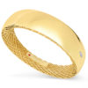 Roberto Coin Golden Gate Wide Gold Bangle with Diamonds 7771087AJBAX