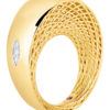 Roberto Coin Golden Gate Ring with Diamonds 7771102AJ65X