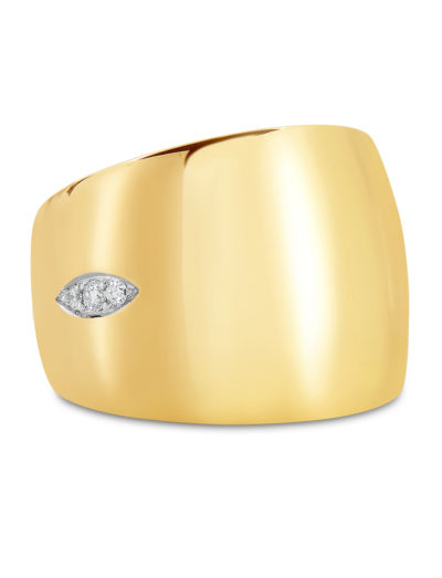 Roberto Coin Golden Gate Ring with Diamonds 7771157AJ65X