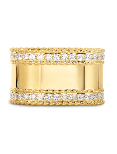 Roberto Coin Princess Ring with Diamond Edges 7771205AY65X