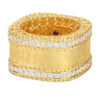 Roberto Coin Princess Satin Finish Ring with Diamond Edges 7771206AY65X