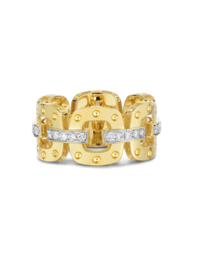 Roberto Coin Pois Moi Link Ring with Diamonds 777919AJ65X0