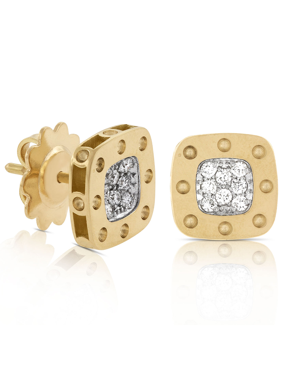 Roberto Coin Pois Moi Stud Earrings with Diamonds | Feldmar Watch Co.