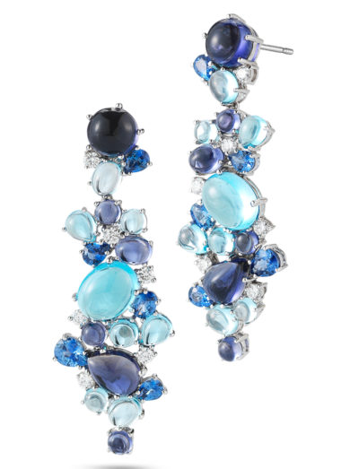 Roberto Coin Shanghai Drop Earrings with Topaz, Lolite, Sapphires, and Diamonds 8881199AWERJ