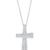Roberto Coin Scalare Small Cross Pendant with Diamonds 8881383AW18X