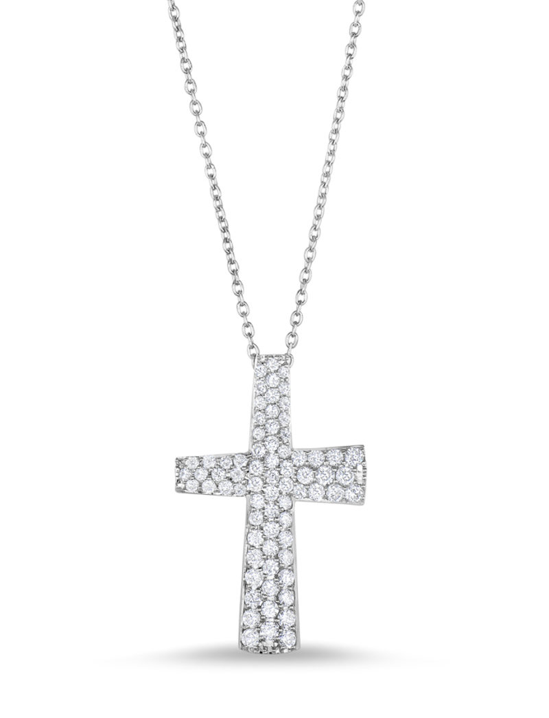 Small Cross Pendant with Diamonds