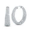 Roberto Coin Scalare Medium Tapered Insided Outside Diamond Hoop Earrings 8881394AWERX