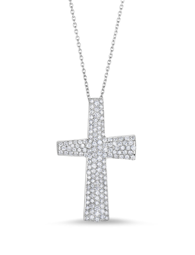 Large Cross Pendant with Diamonds