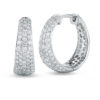 Roberto Coin Scalare Small Tapered Hoop Earrings with Diamonds 8881415AWERX